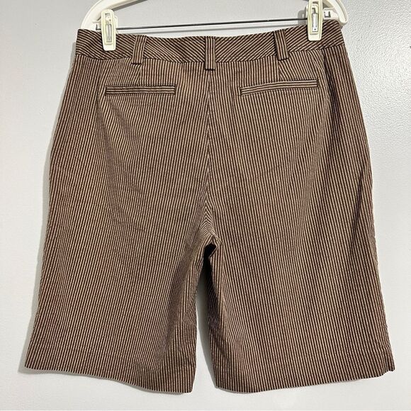 Talbots brown striped shorts, size 10 - Picture 2 of 6